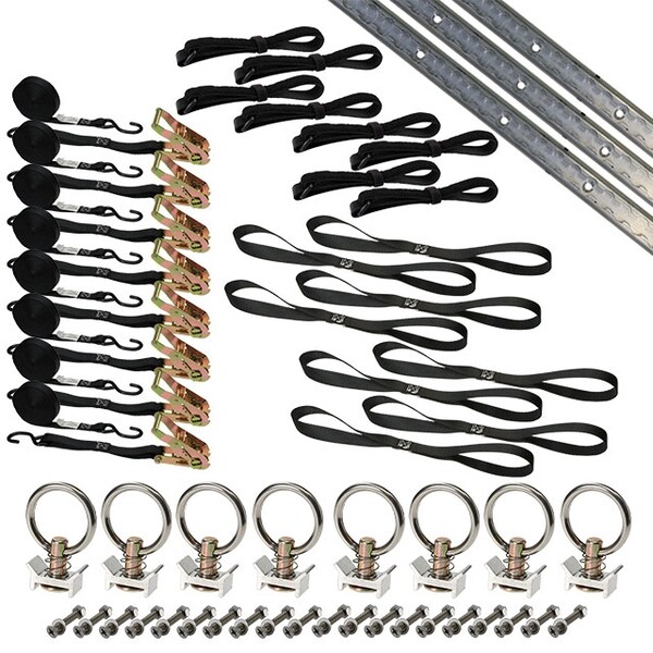 Us Cargo Control 6' Tie Down Kit for 2 Motorcycles - Aluminum MSK6DBLAL - main